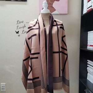 Reversible large Soft Cozy cashmere/Pashmina